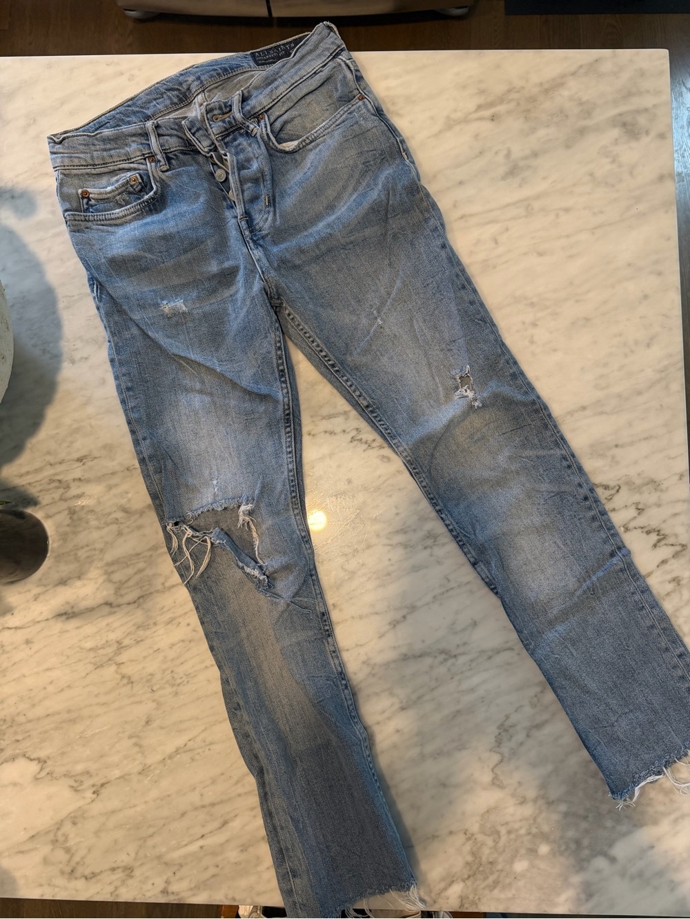 Distressed Light Blue Women’s Jeans